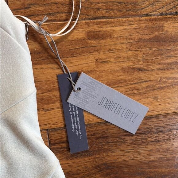 NWT Jennifer Lopez white Sleeveless Sheath Dress with beaded neckline - Picture 2 of 10